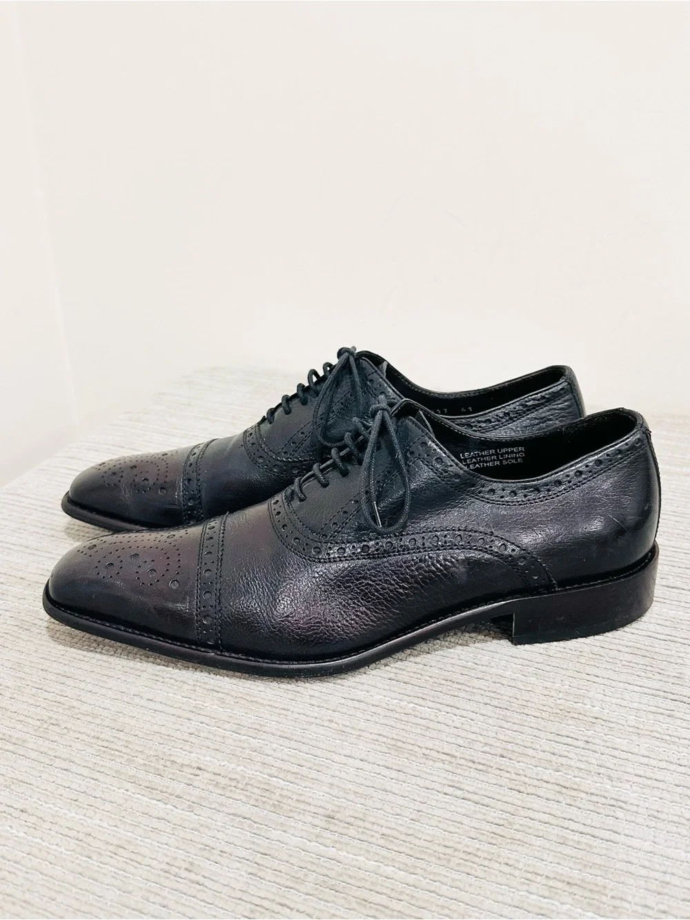Bettaccini Exclusive Hand Made Shoes Oxford Brogue Men's 8 US / 41 EU Italy